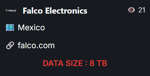 Falco Electronics成为BlackShrantac勒索软件的受害者