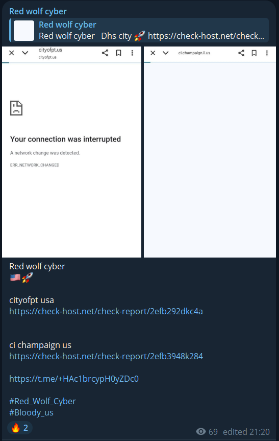 Red狼cyber瞄准汤森港市网站