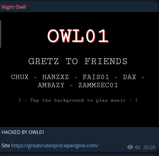 夜猫子瞄准WP引擎的网站