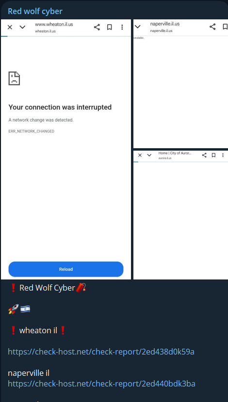 Red狼cyber瞄准惠顿市网站