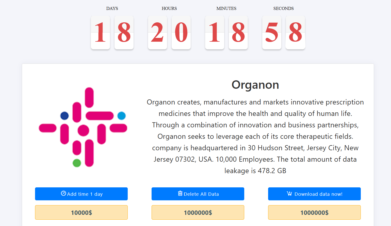 Organon成为MEDUSA勒索软件的受害者