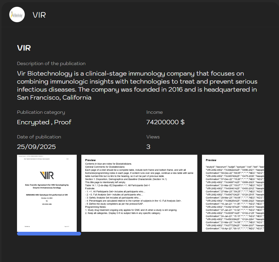 INC.Vir Biotechnology成为LYNX勒索软件的受害者
