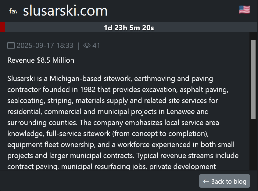 Slusarski挖掘与铺路成为SAFEPAY勒索软件的受害者