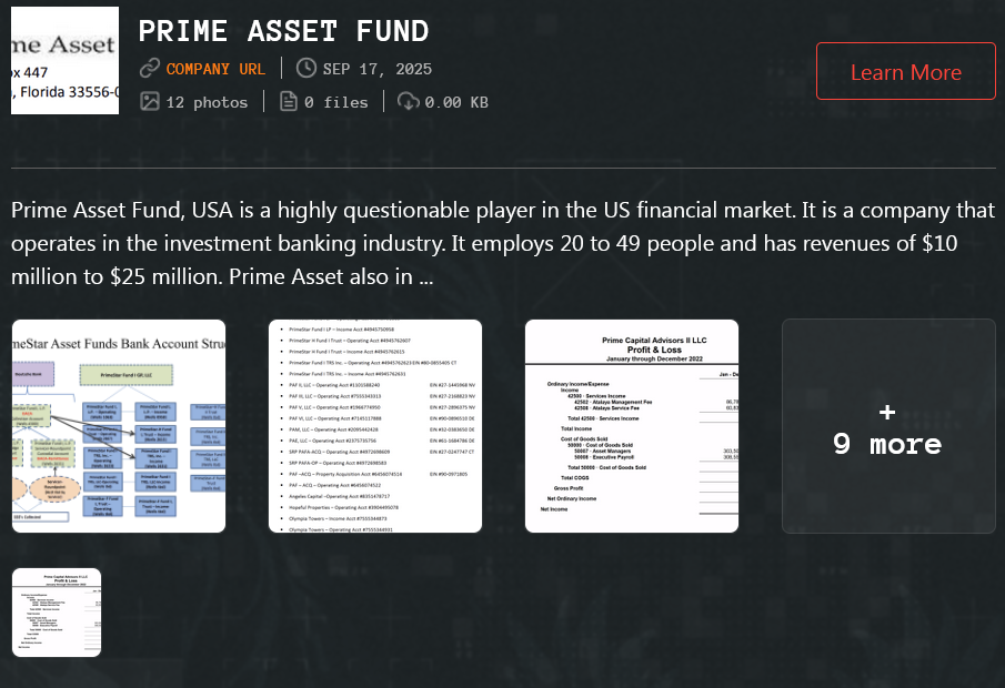Prime Asset基金成为Qilin勒索软件的受害者
