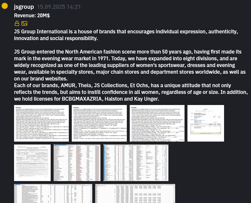 JS集团成为INC RANSOM勒索软件的受害者
