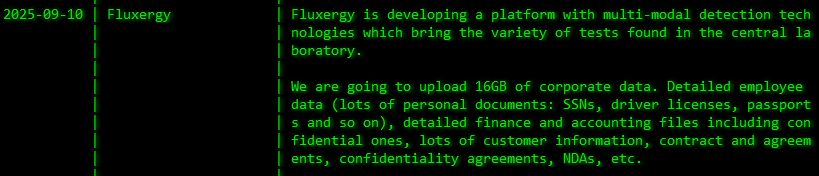 Fluxergy成为akira勒索软件的受害者