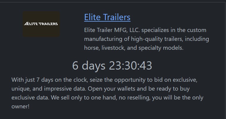 Elite Trailer MFG,LLC成为RHYSIDA勒索软件的受害者