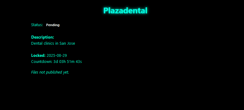 Plazadental成为Obscura勒索软件的受害者