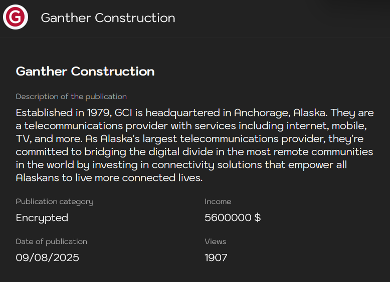 Ganther Construction成为Sinobi勒索软件的受害者