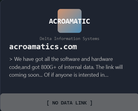 ACROAMATICS Telemetry系统涉嫌数据外泄