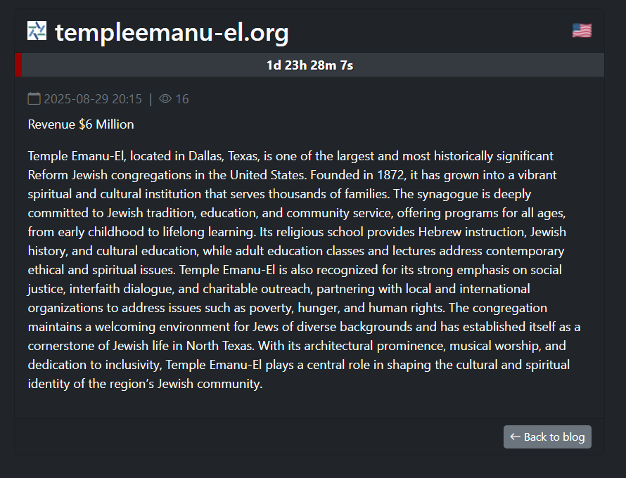 Temple Emanu-El成为SAFEPAY勒索软件的受害者