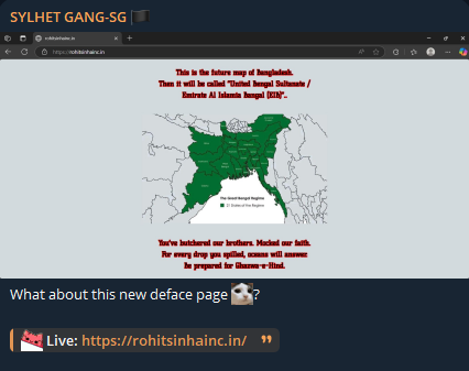 SYLHET GANG-SG瞄准Rohit Sinha网站