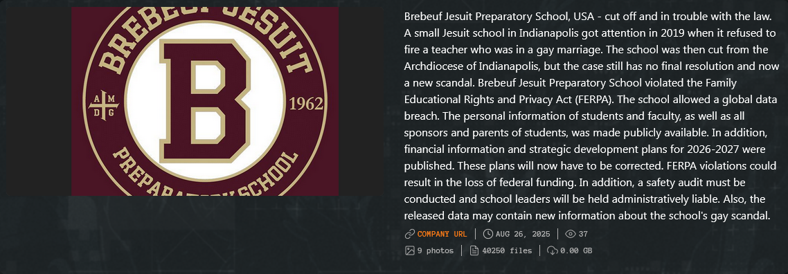 Brebeuf耶稣会预备学校成为Qilin勒索软件的受害者