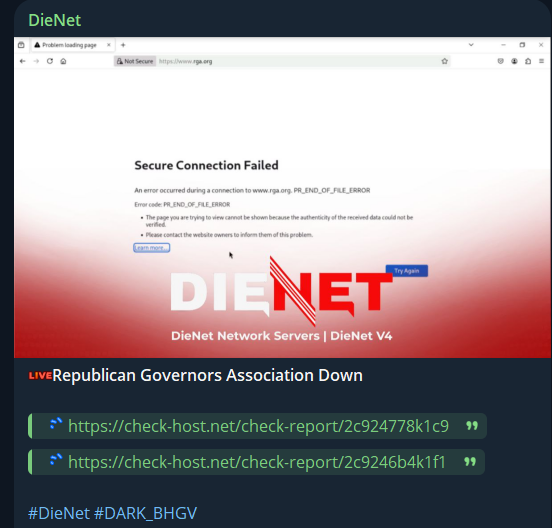 DieNet瞄准共和党州长协会网站