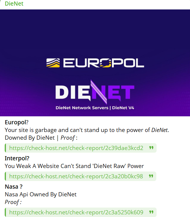 DieNet瞄准美国宇航局网站