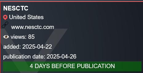 NESCTC Security Agency，LLC成为PLAY勒索软件的受害者