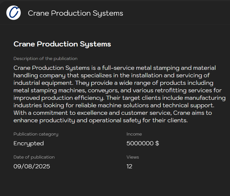 Crane Production Systems成为Sinobi勒索软件的受害者