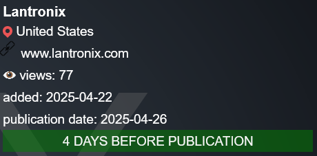 Lantronix成为PLAY勒索软件的受害者