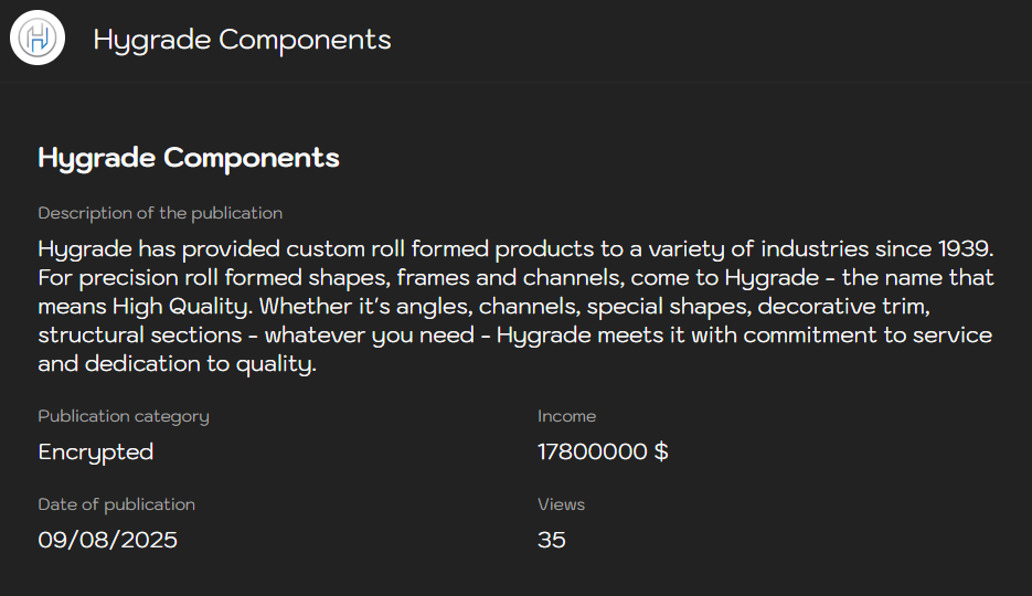Hygrade Components成为Sinobi勒索软件的受害者