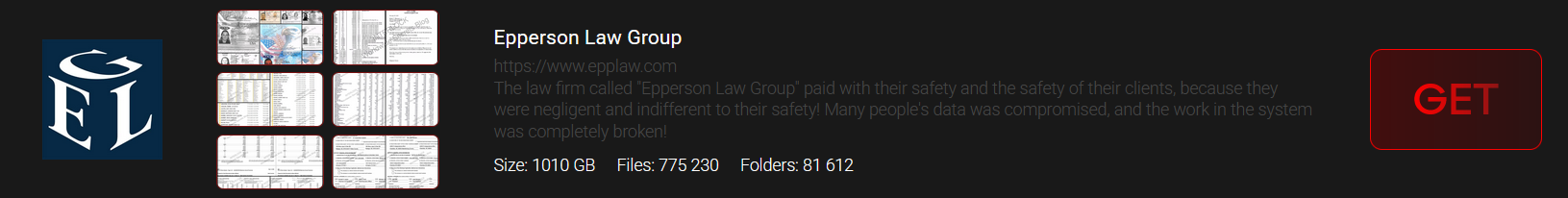 Epperson Law Group、PLLC成为INTERLOCK勒索软件的受害者