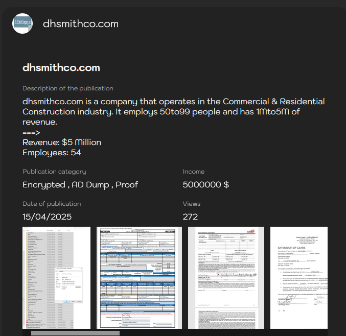 DH Smith公司成为Lynx勒索软件的受害者
