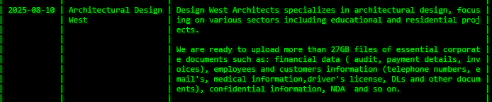 Design West Architects成为Akira勒索软件的受害者