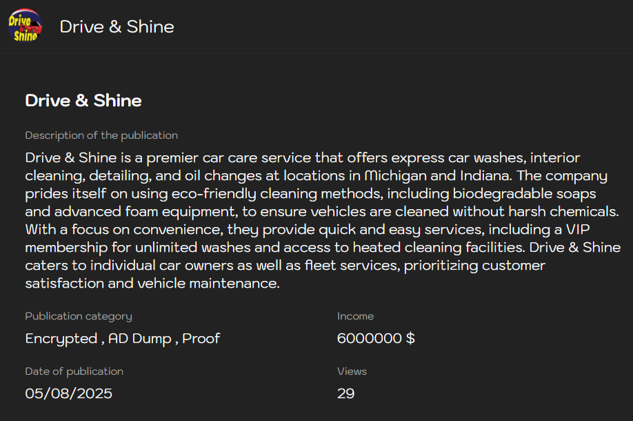 Drive&Shine成为LYNX勒索软件的受害者