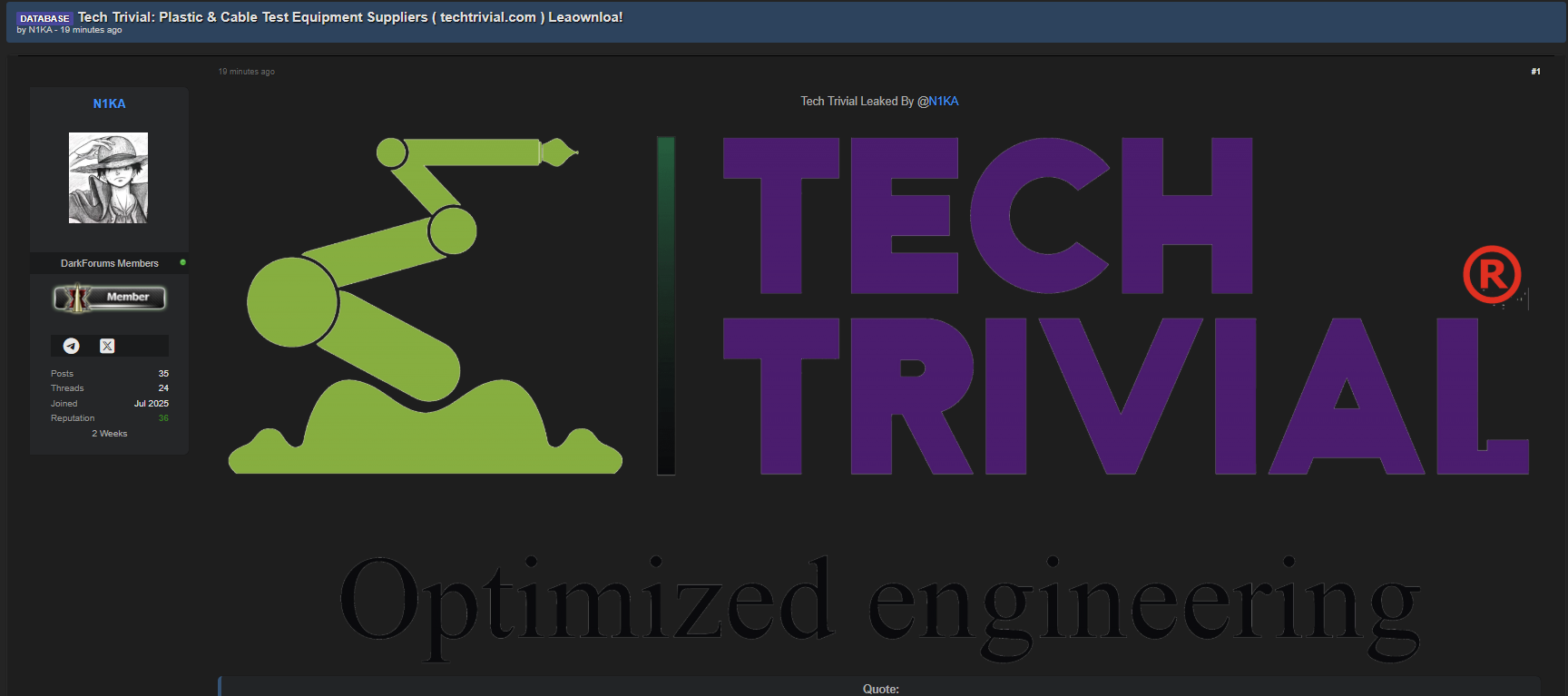 Tech Trivial涉嫌数据泄露