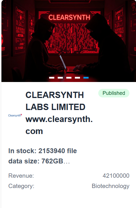 Clearsynth成为Black Nevas勒索软件的受害者