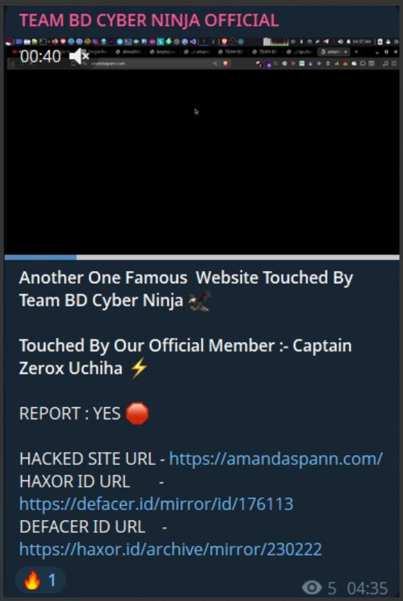 TEAM BD CYBER NINJA瞄准Amanda Spann网站