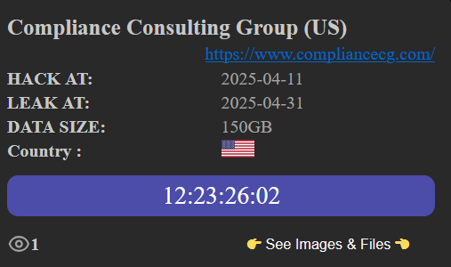 Compliance Consulting Group，LLC成为NightSpire勒索软件的受害者