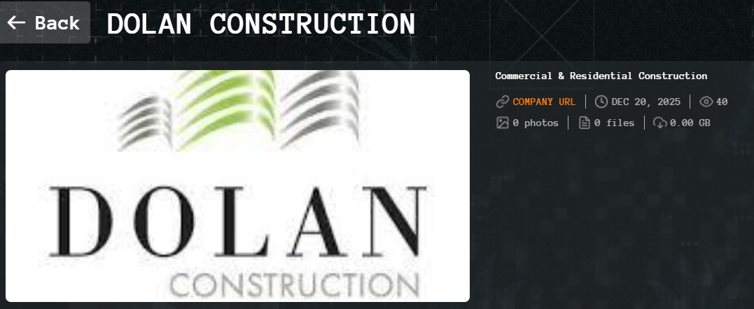 Dolan Construction因Qilin勒索软件将victim降至