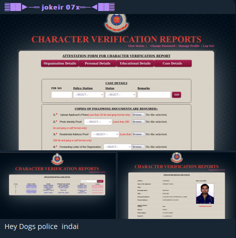据称访问德里Police网站