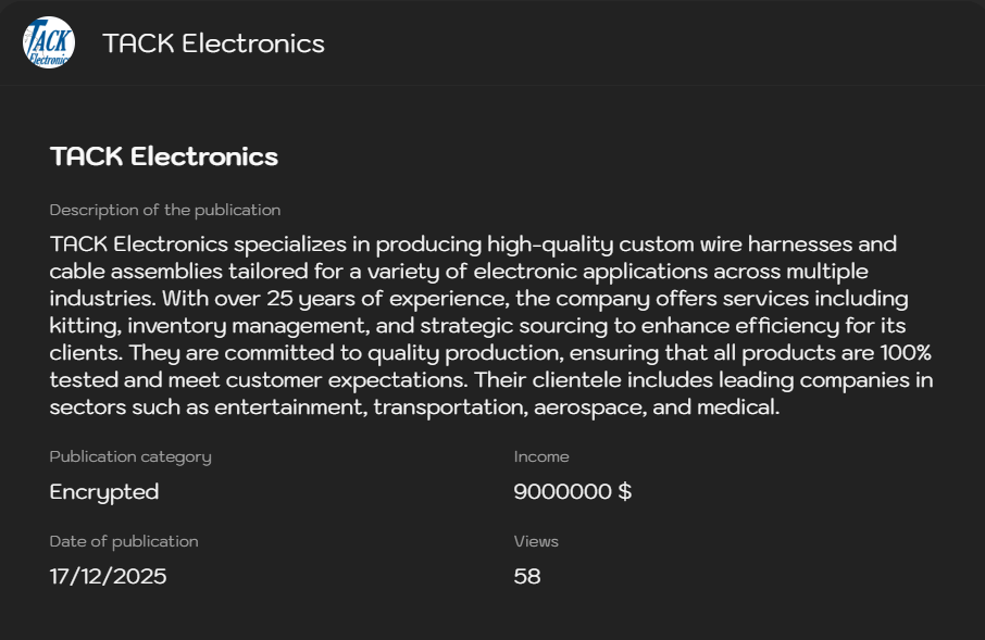 Tack Electronics victim落入Sinobi勒索软件手中