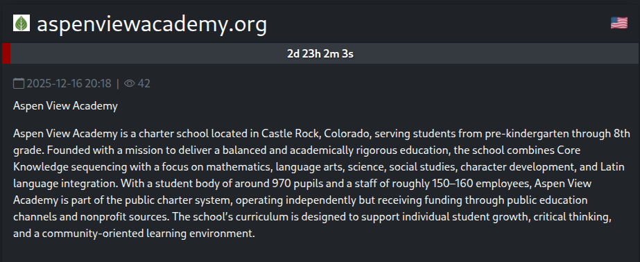 Aspen View Academy瀑布victim SAFEPAY勒索软件