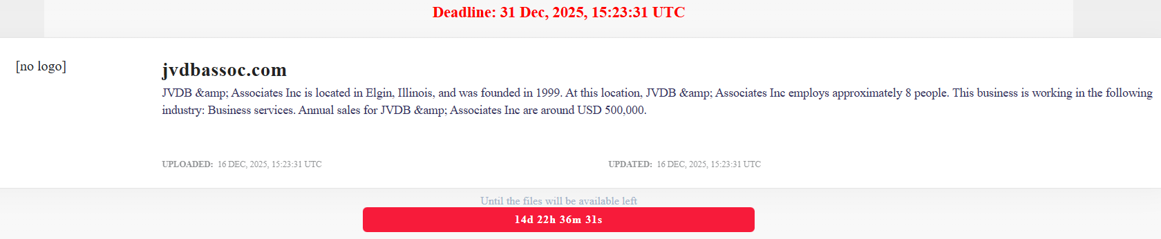 JVDB&Associates，Inc.瀑布victim到LOCKBIT 5.0勒索软件