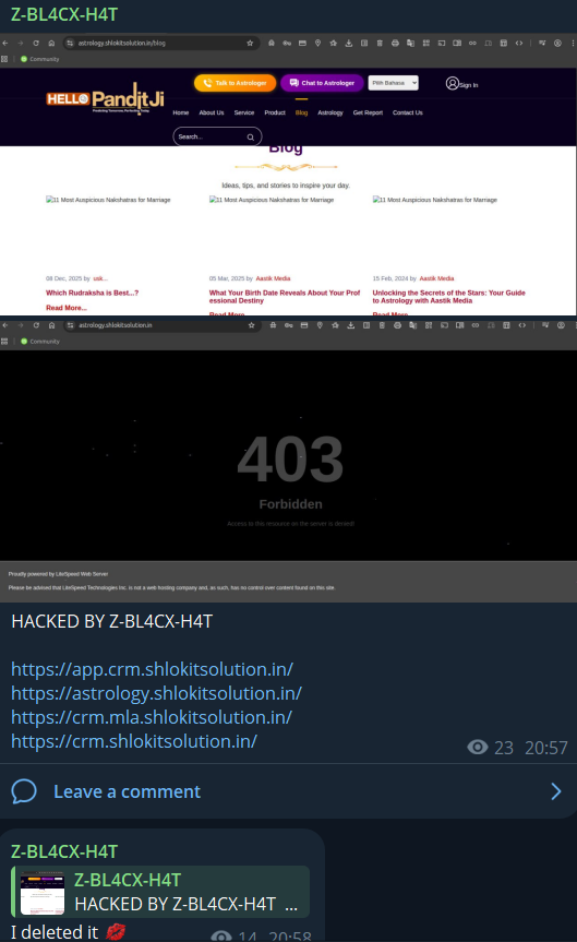 Z-BL4CX-H4T瞄准Shlok IT解决方案网站