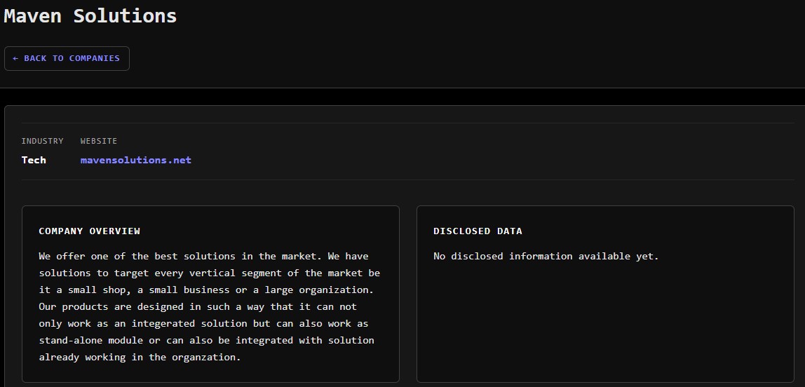 Maven Solutions涉嫌数据外泄