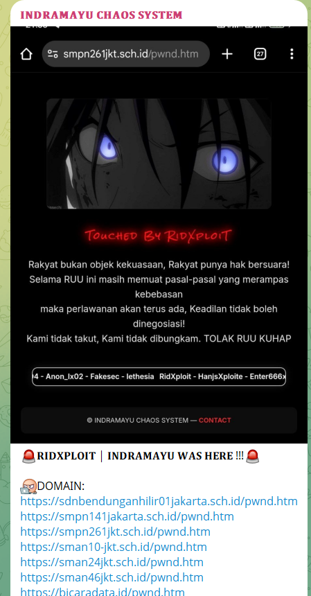 INDRAMAYU CHAOS·SYSTEM瞄准Klan Klin卫生网站