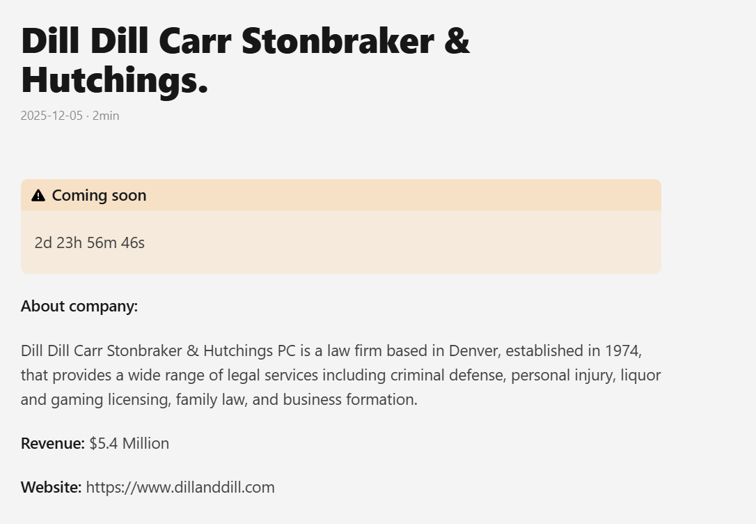 Dill Dill Carr Stonbraker&Hutchings P.C.成为GENESIS勒索软件的受害者