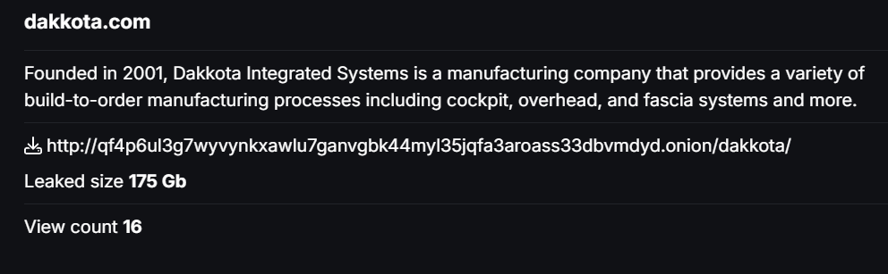 Dakkota Integrated Systems成为CHAOS勒索软件的受害者