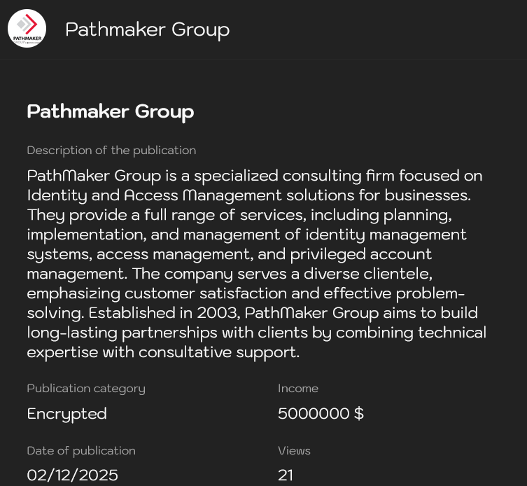 PathMaker Group成为Sinobi勒索软件的受害者