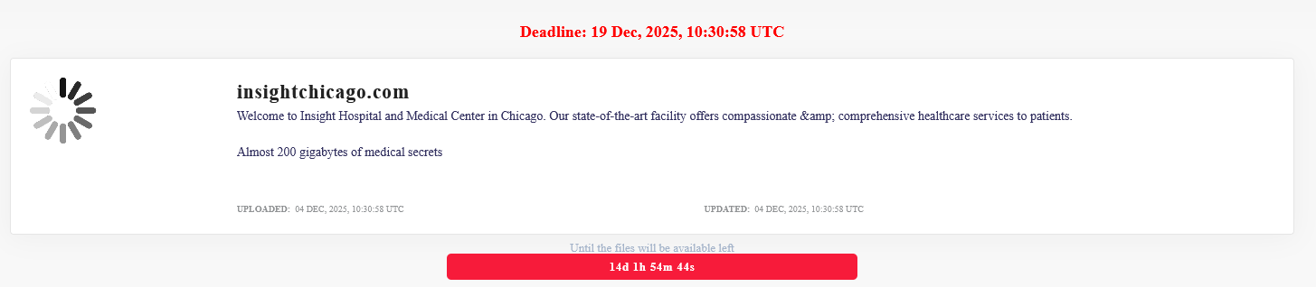 Insight医院和医疗中心成为Lockbit勒索软件的受害者
