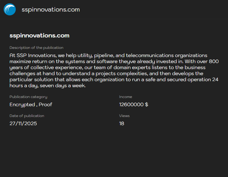SSP Innovations，LLC成为LYNX勒索软件的受害者