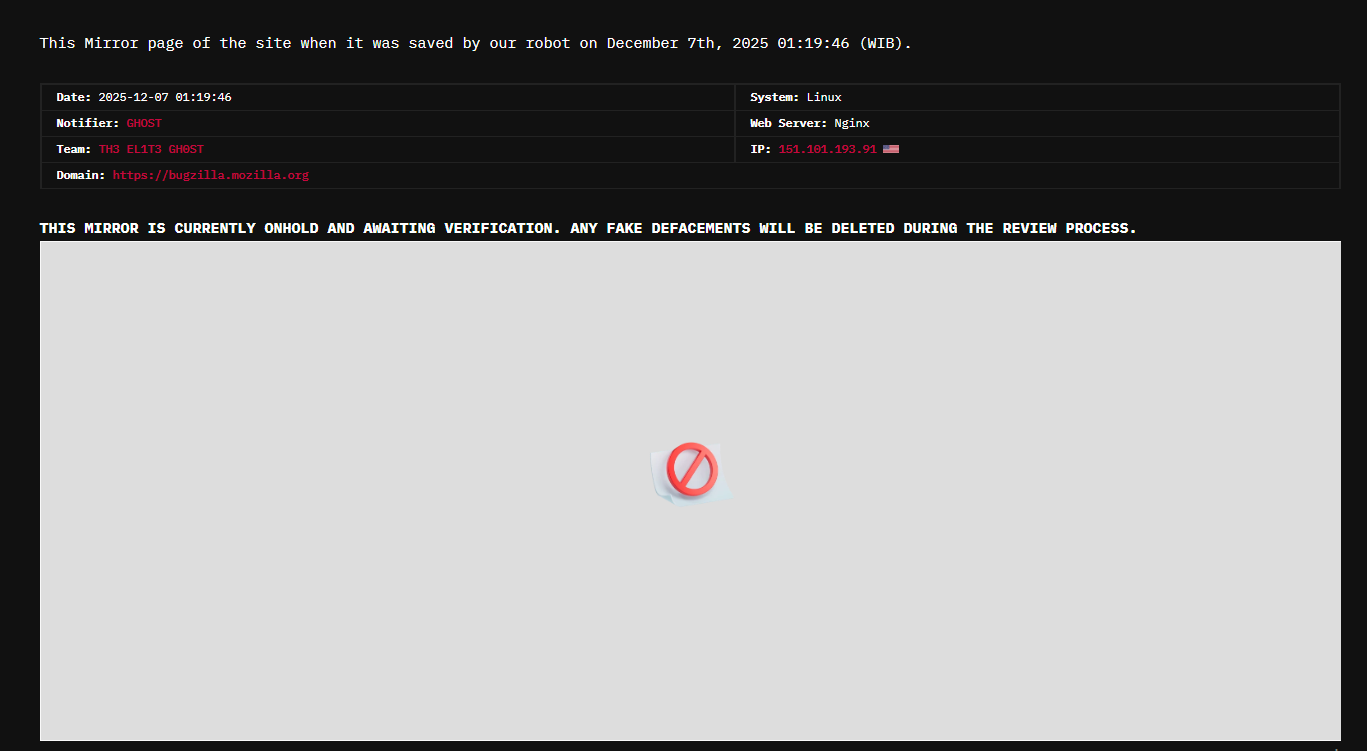 TH3 EL1T3 GHOST瞄准Mozilla基金会网站