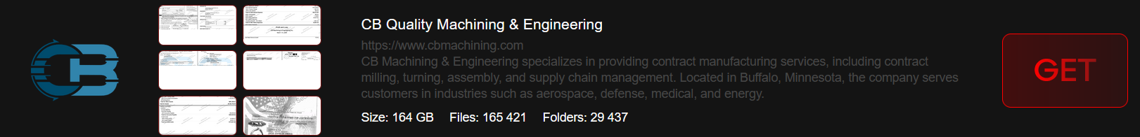 CB Quality Machining And Engineering Inc成为INTERLOCK勒索软件的受害者
