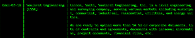 列侬、Smith、Souleret Engineering、Inc.成为akira勒索软件的受害者