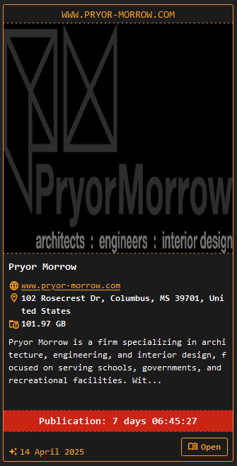 PryorMorrow成为DragonForce勒索软件的受害者