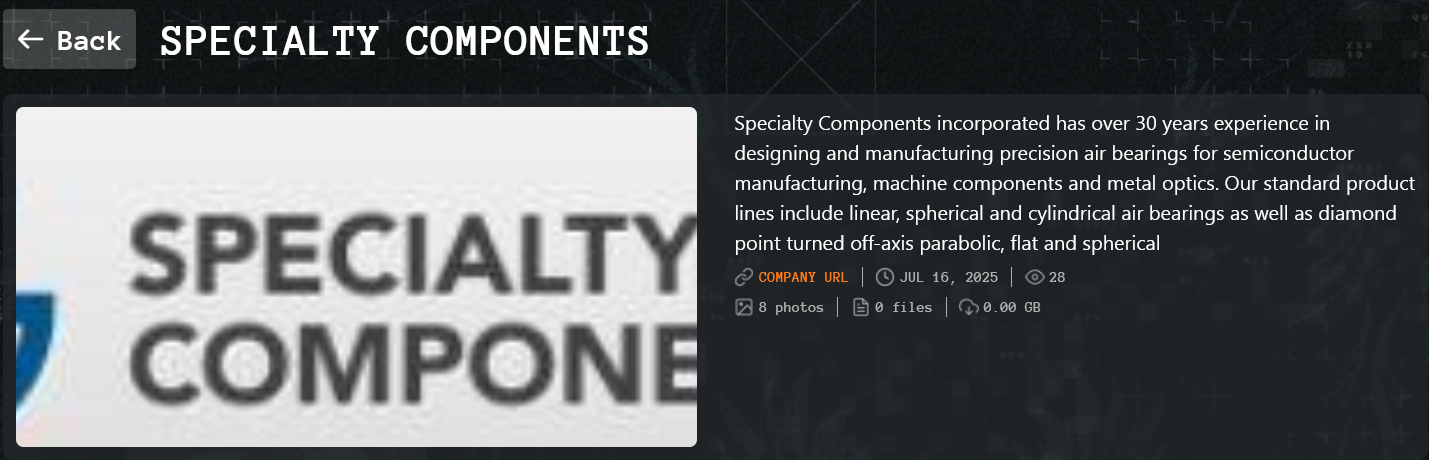 Specialty Components公司成为Qilin勒索软件的受害者