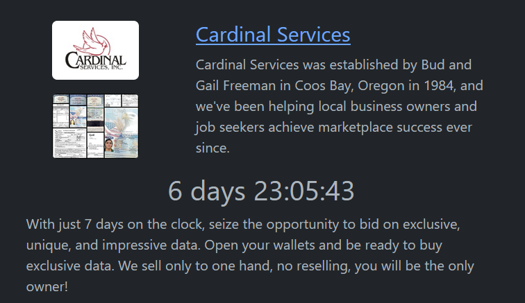 INC.Cardinal Services成为RHYSIDA勒索软件的受害者